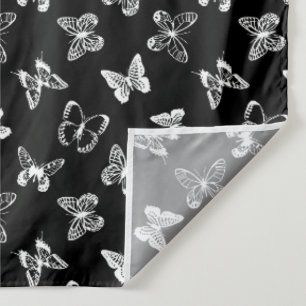Tenture Illustration de papillon noir et blanc