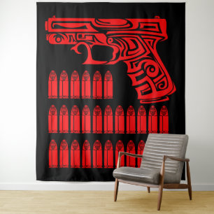 Tenture Illustration de pistolet tribal