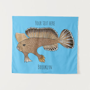 Tenture Illustration de poisson à main