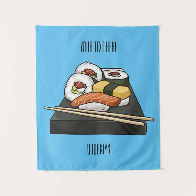 Tenture Illustration de sushi (Devant)