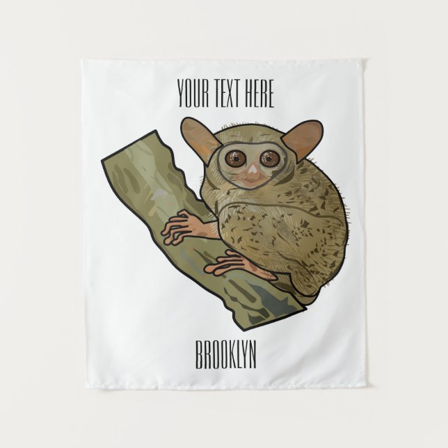 Tenture Illustration de Tarsier (Devant)