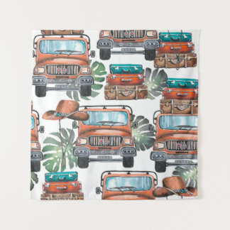 Tenture Illustration dessinée à la main. Aquarelle transpa