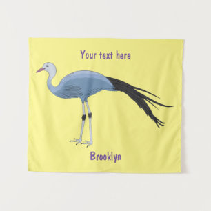 Tenture Illustration d'oiseau de grue bleue