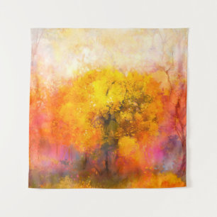 Tenture Illustration douce forêt d'automne colorée. Abstra