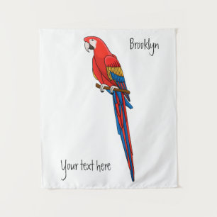 Tenture Illustration du perroquet de macaw Scarlet