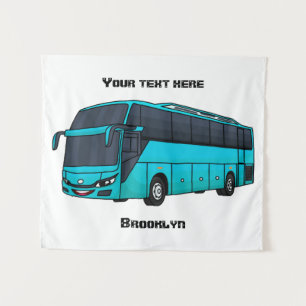 Tenture Illustration d'un autobus à passagers moderne