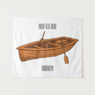 Tenture Illustration d'un bateau à roues