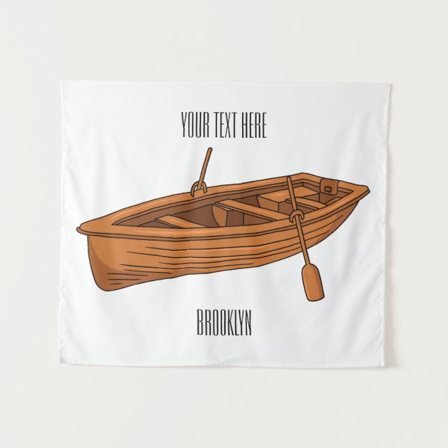 Tenture Illustration d'un bateau à roues (Devant (Horizontal))