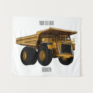 Tenture Illustration d'un camion à grande échelle
