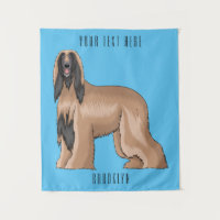 Illustration d'un chien hound afghan