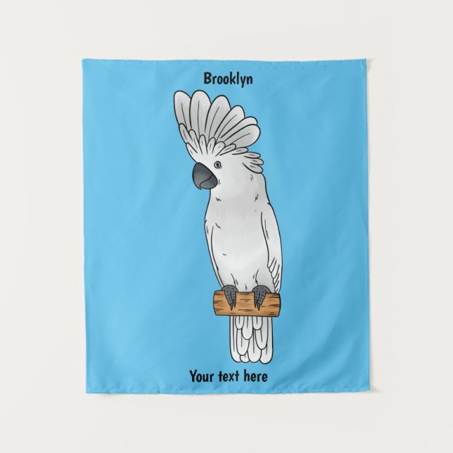 Tenture Illustration d'un oiseau de cobaye-parapluie (Devant)