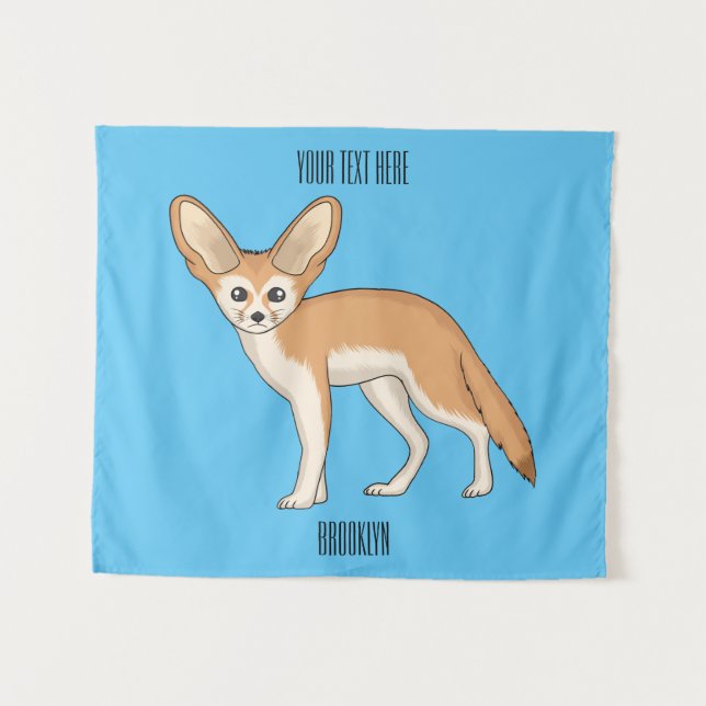 Tenture Illustration Fennec fox (Devant (Horizontal))
