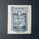 Tenture Illustration instantanée de pop art café<br><div class="desc">Illustration pop art d'un sachet de café instantané. Conception pour toute personne qui n'est pas un snob de café et qui profite simplement d'une simple tasse de café lyophilisé instantané pour leur fixateur de caféine régulière.</div>