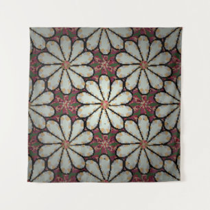 Tenture Illustration Motley. Petites fleurs colorées. Spri