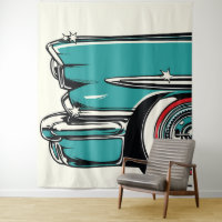 Illustration Pop Art Avant d'une voiture de sport