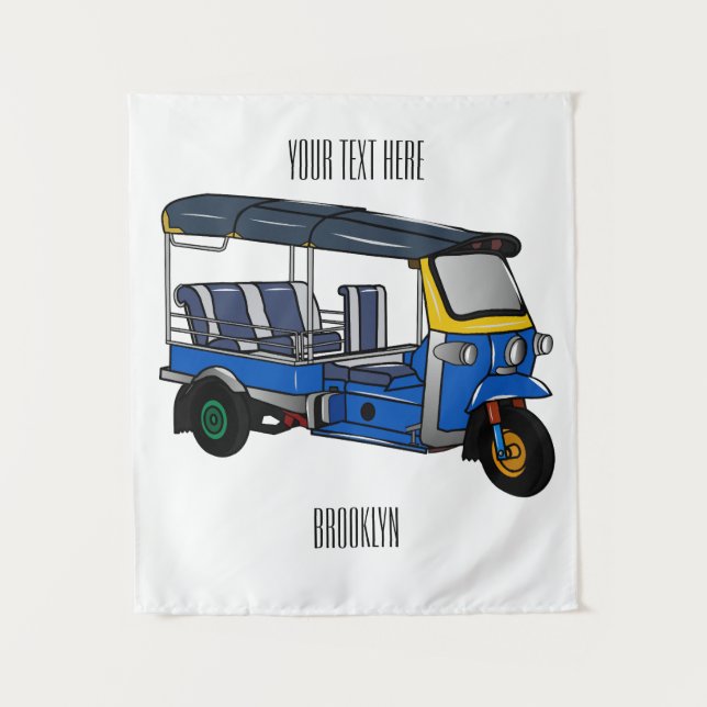 Tenture Illustration Tuk tuk (Devant)