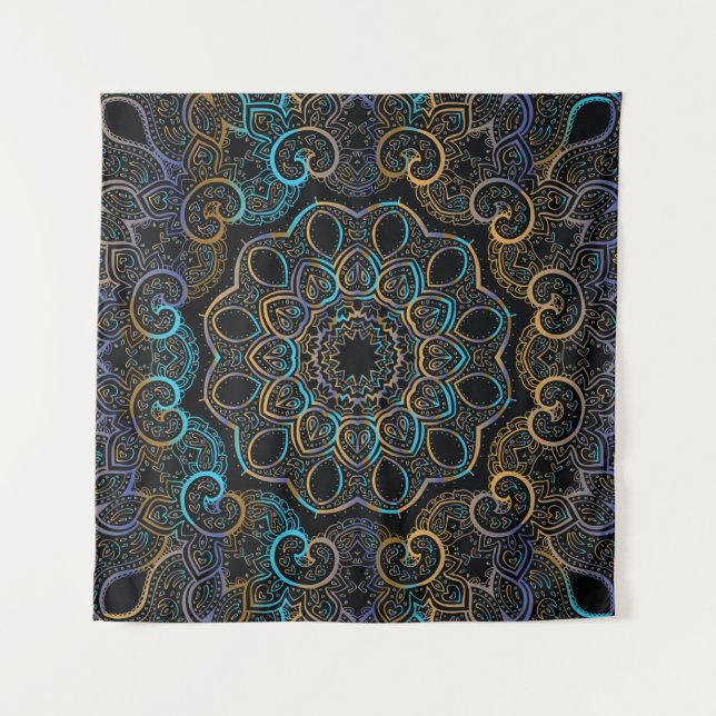 Tenture illustration vintage arrière - plan. Mandala. Indi (Devant)