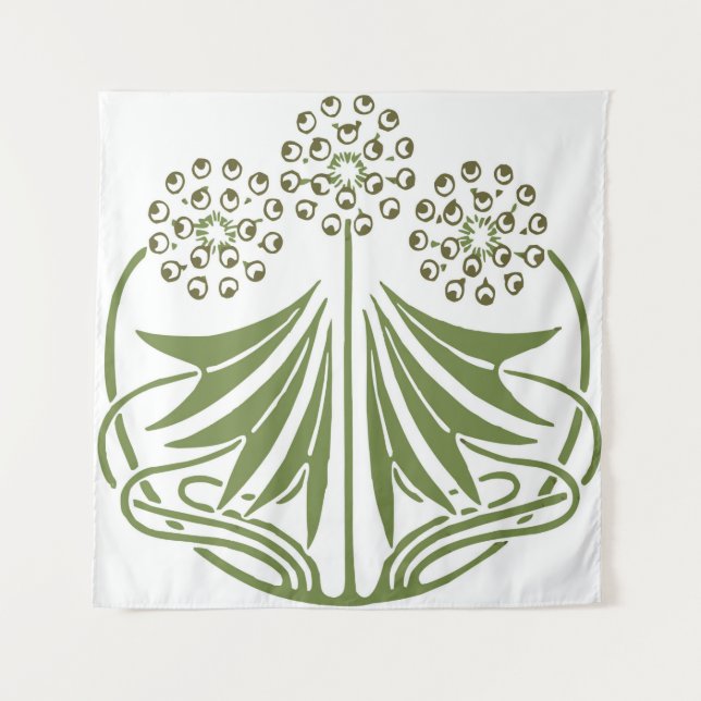 Tenture Illustration vintage - Art Nouveau Abstrait Beauti (Devant)