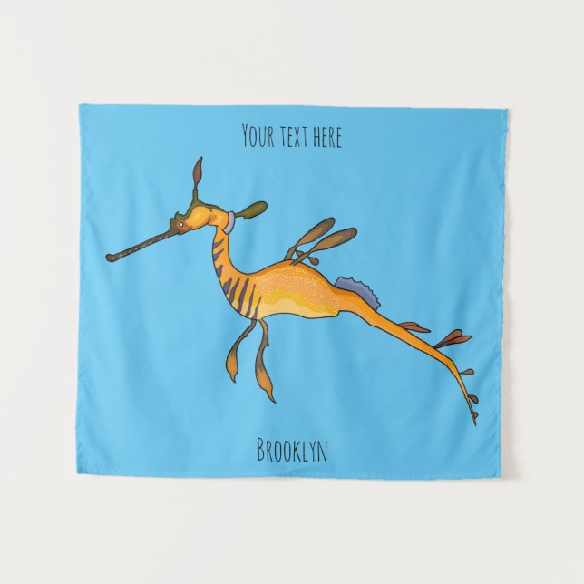 Tenture Illustration Weedy seadragon (Devant (Horizontal))