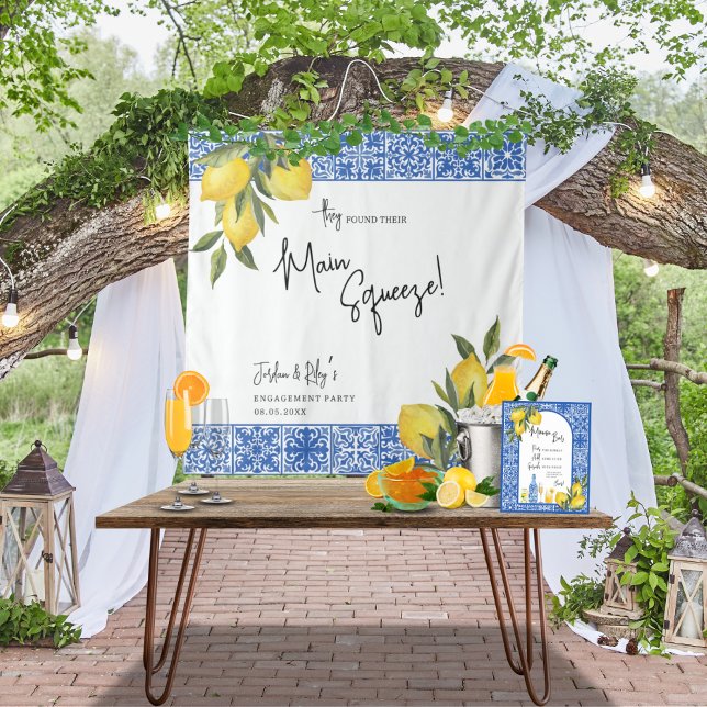 Tenture Ils Ont Trouvé Principal Squeeze Lemon Tile Douche (Créateur téléchargé)