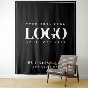 Tenture Image du logo de l'entreprise Black White