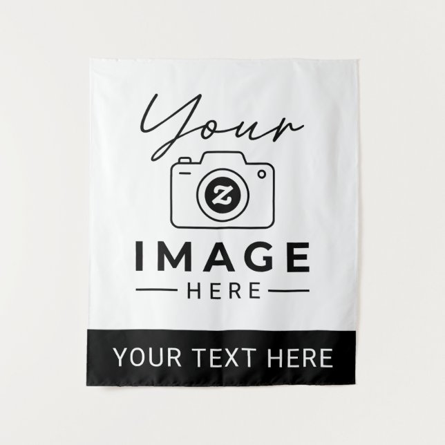 Tenture Image et texte personnalisés (Devant)