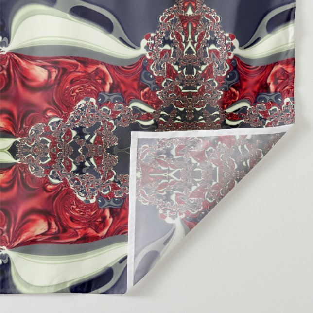 Tenture Image miroir générant une forme répétée, sur blanc (Détail)