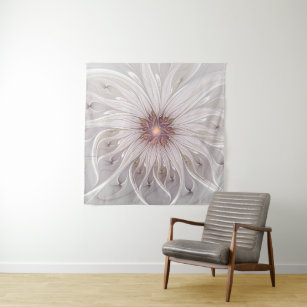 Tenture Imaginaire Floral, Abstraite Fleur Pastel Moderne