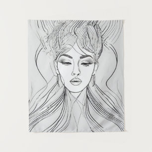 Tenture Impression d'art en ligne de portrait de femme min