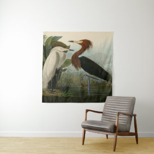 Tenture Impression de Héron Pourpré d'Audubon : Art d'Oise