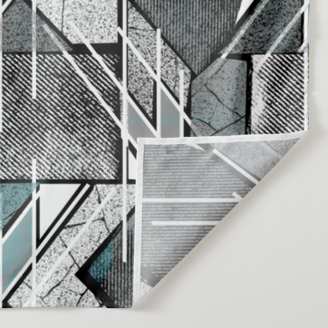 Tenture Impression géométrique gris clair. (Détail)