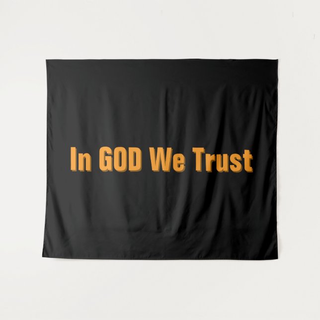 Tenture In GOD We Trust (Devant (Horizontal))