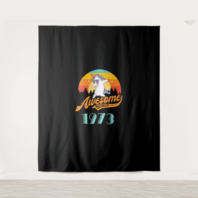 Tenture Incroyable depuis 1973 - Année de naissance et cad (Devant)