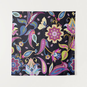 Tenture Inde Paisley Ornement floral sans joint