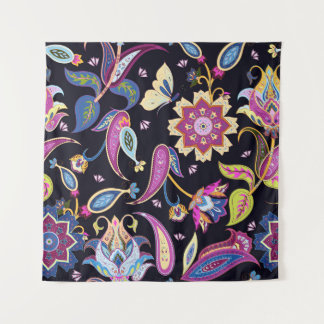 Tenture Inde Paisley Ornement floral sans joint