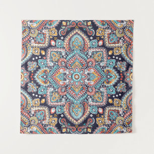 Tenture Indian Paisley : Motif ethnique mandala