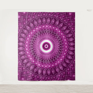 Tenture Indien Mandala rose moderne élégant Yoga Boho Cute