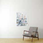 Tenture Indigo & Ochre - Fleurs aquarelles<br><div class="desc">Indigo & Ochre II par Victoria Borges. Présente des fleurs d'aquarelle dans des tons bleus variables avec des couleurs d'accent.</div>
