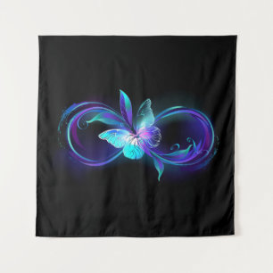 Tenture Infinité brillante avec papillon magique