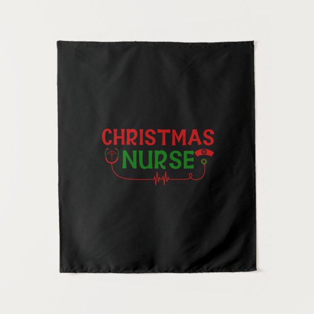 Tenture Infirmière Cadeau | Noël Infirmière (Devant)