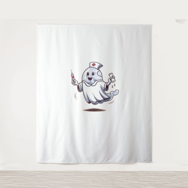 Tenture infirmière fantôme T-shirt classique (Devant)