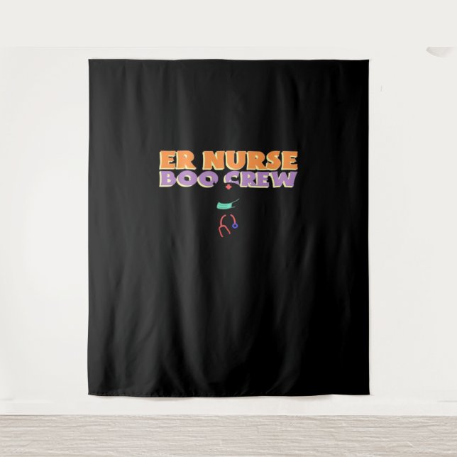 Tenture infirmière infirmière Boo Crew Urgence infirmière  (Devant)