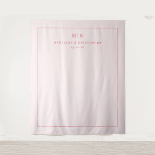 Tenture Initiales minimalistes roses élégantes