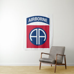 Tenture Insigne de la 82e division aéroportée Vétéran mili