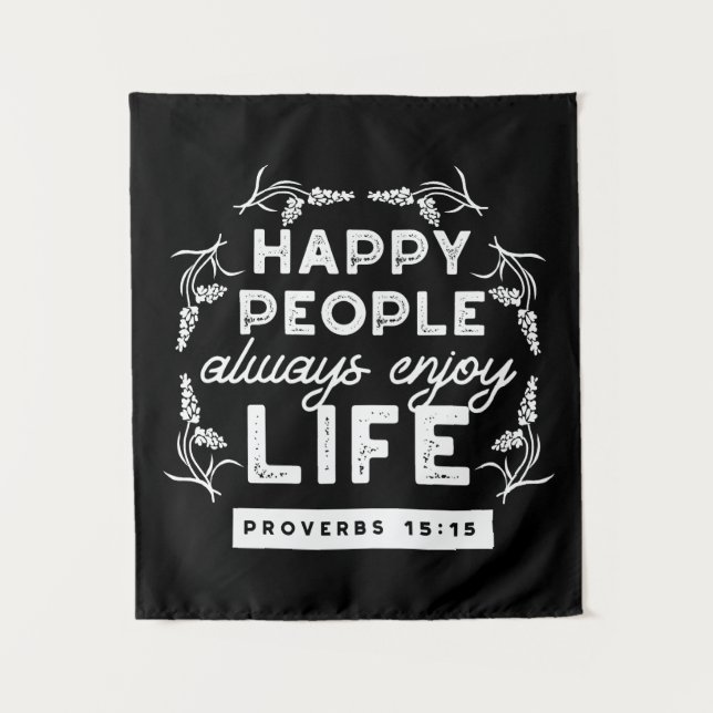 Tenture Inspirational Christian Quote from Proverbs 15:15 (Devant)