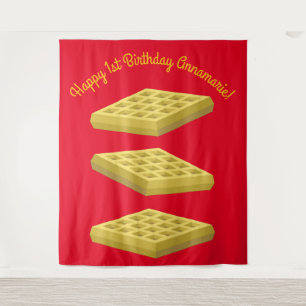 Tenture Invitation Anniversaire Petit Déjeuner Gaufre Mign
