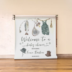 Tenture Invitation Baby shower de pêche