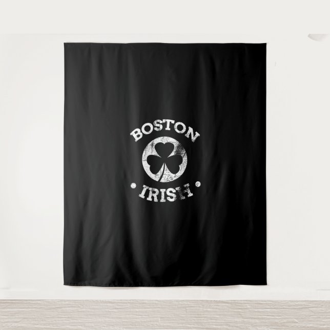 Tenture Irlandais Boston Tshirt Jour de la Saint Patrick P (Devant)