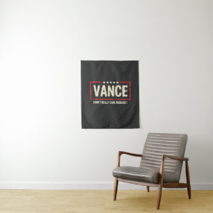 Tenture J. D Vance Mème Drôle Je m'en fiche vraiment Marga