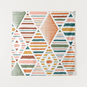 Tenture Jacquard tribal ethnique Motif sans âme